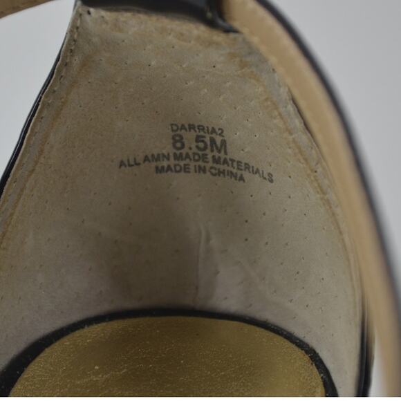 Thalia Sodi Black Patent Leather Sandals Heels Strappy 8.5 - Picture 11 of 14